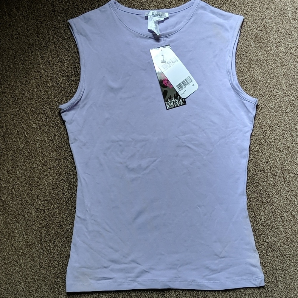 Blue purple sleevesless shirt